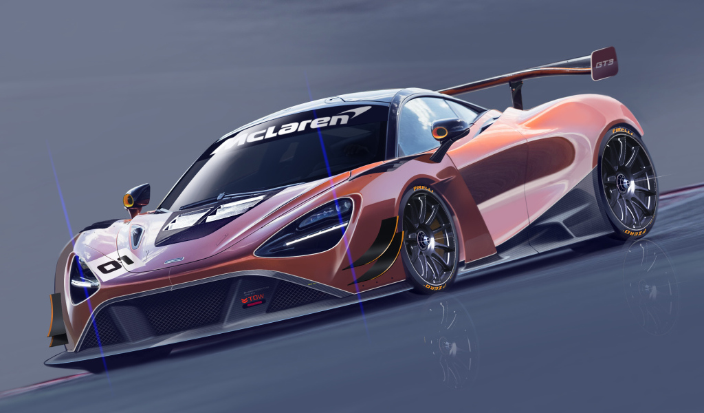 The racing car McLaren 720S GT3, 2019