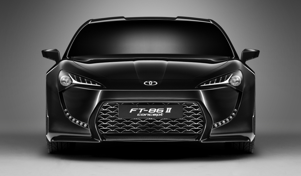 Черный автомобиль Toyota FT-86 II Concept вид спереди