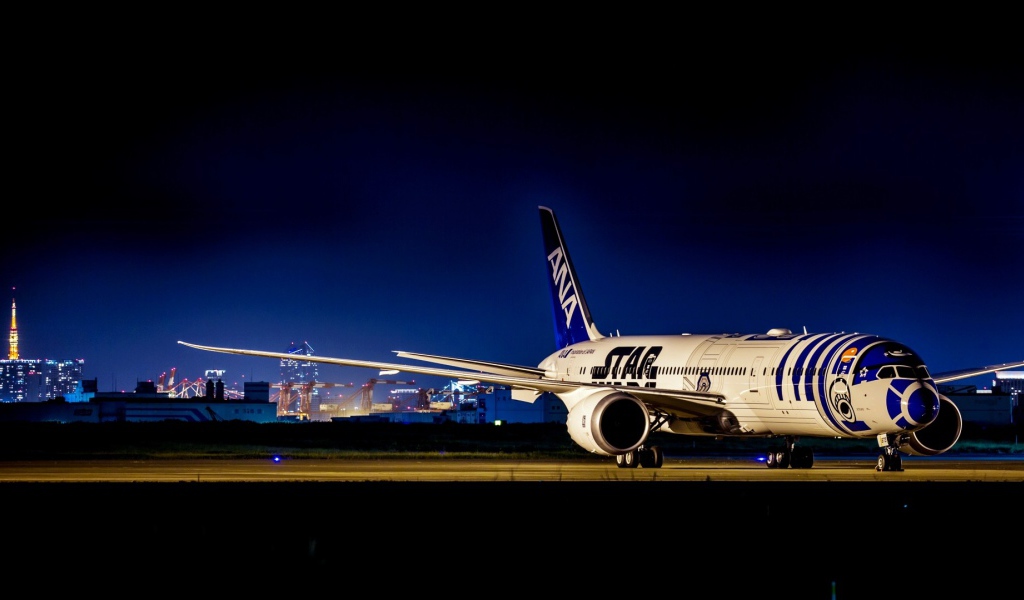 Самолет Boeing 787 в аэропорту 