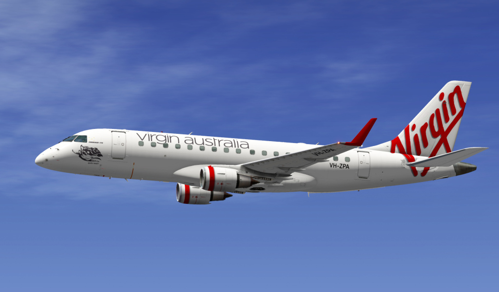 Embraer 170 австралийской авиакомпании Virgin Australia в небе