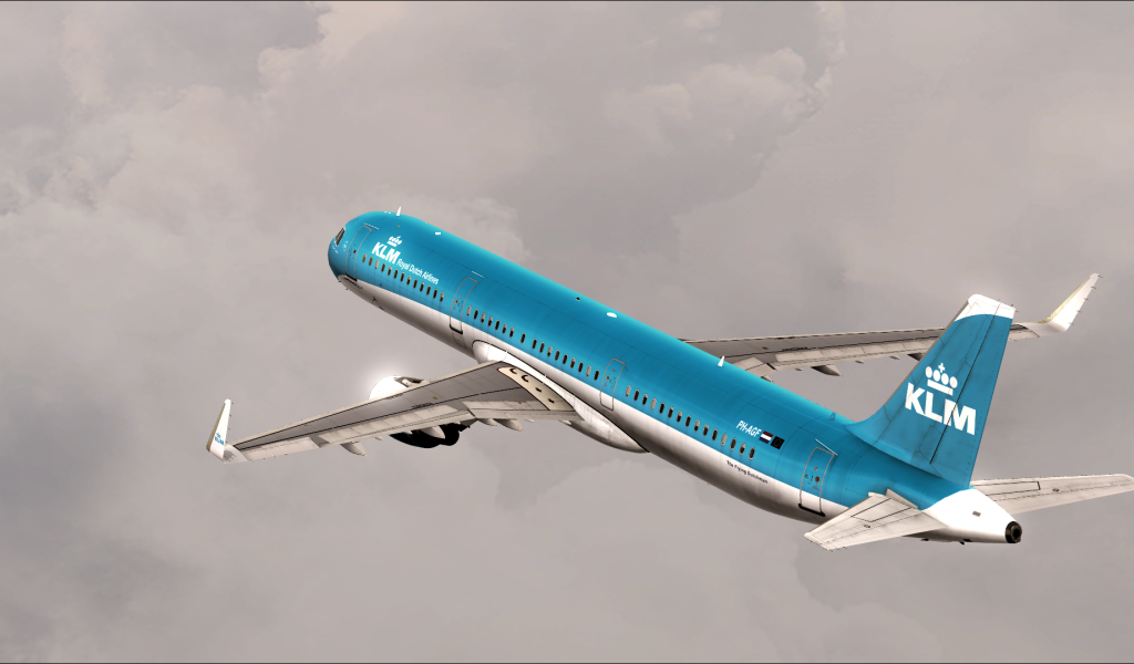 Пассажирский самолет Airbus A321-200 авиакомпании KLM