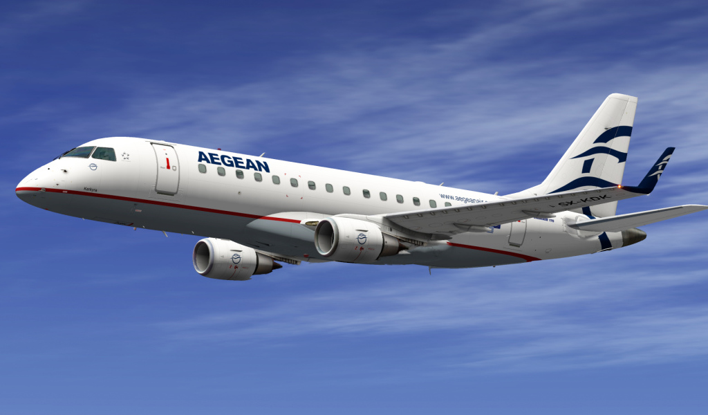 Лайнер Embraer 170 греческой авиакомпании Aegean Airlines 