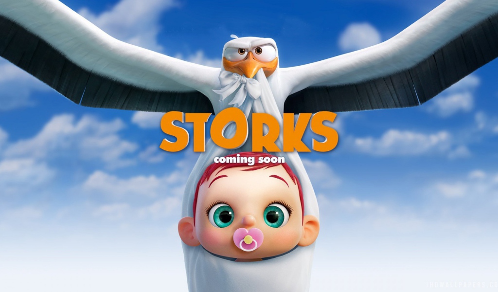 Логотип мультфильма Аисты  