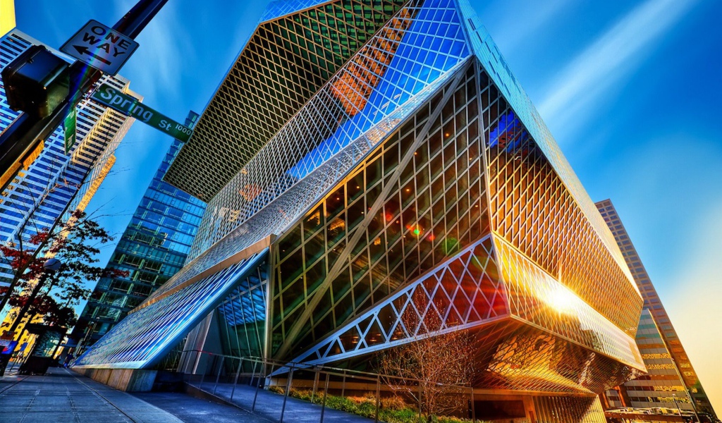 Современное здание, город Сиэтл