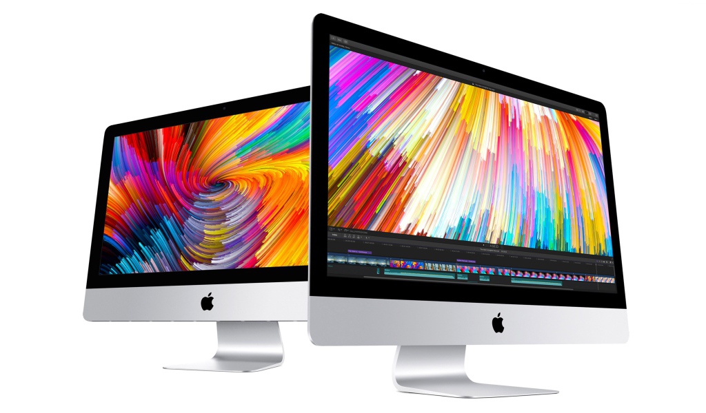 Моноблоки Apple   iMac, 2017 на белом фоне