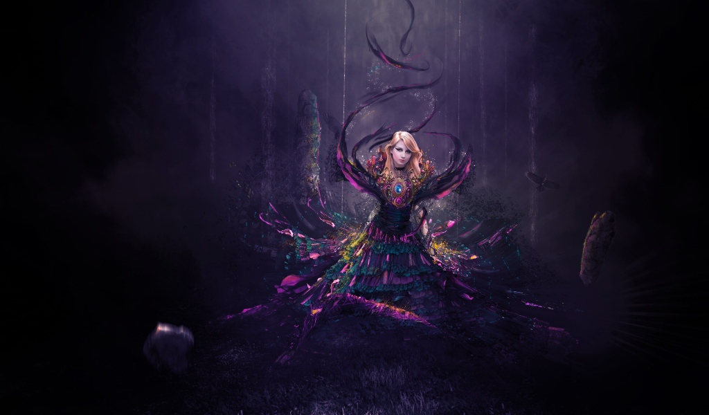 Красивая девушка фея в волшебном наряде фэнтези