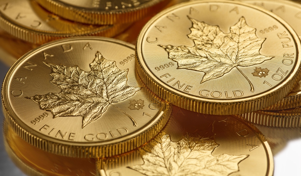Золотые монеты Канада 