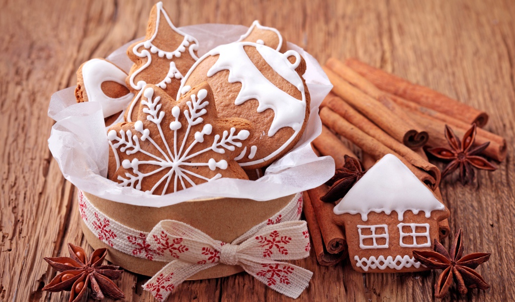 Новогоднее имбирное печенье с корицей
