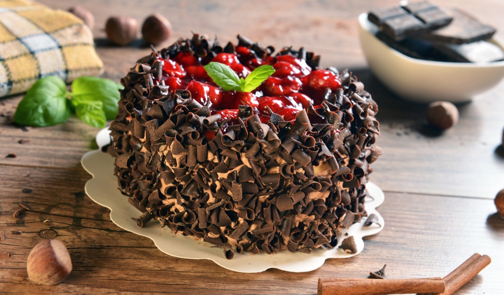 Аппетитный торт с шоколадной крошкой и джемом