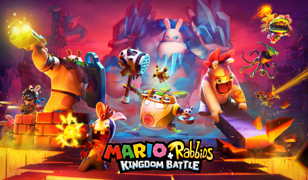 Постер компьютерной игры Mario + Rabbids Kingdom Battle, 2017