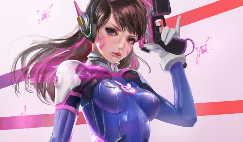D.Va боец персонаж игры Overwatch 