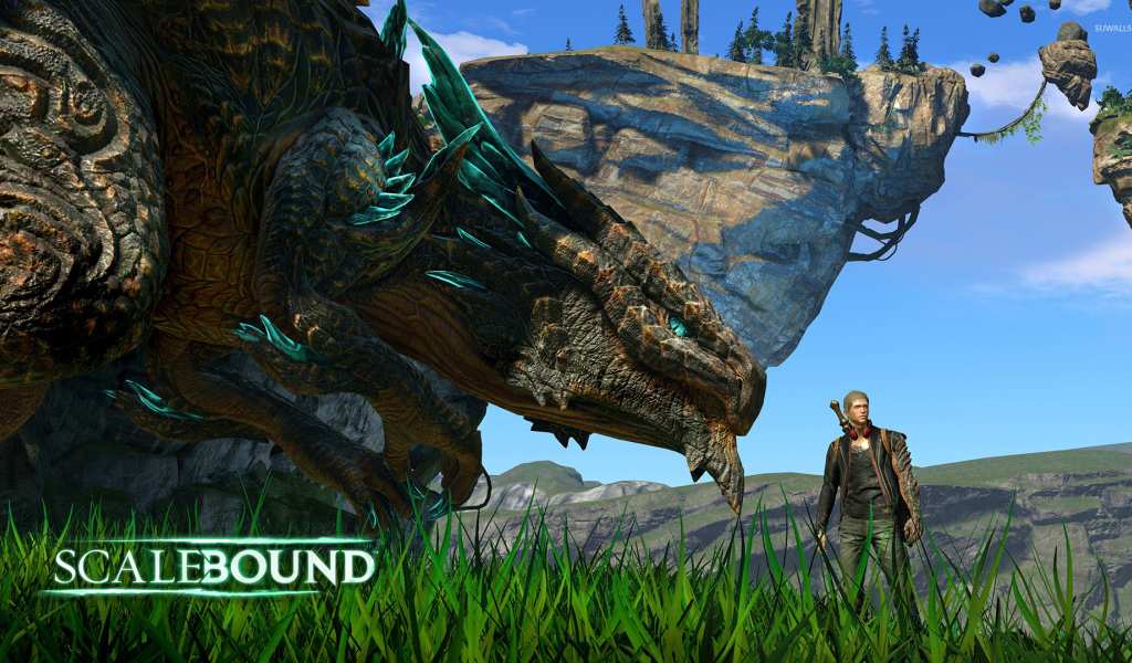 Дрю и дракон Тубан персонажи игры Scalebound 2017 