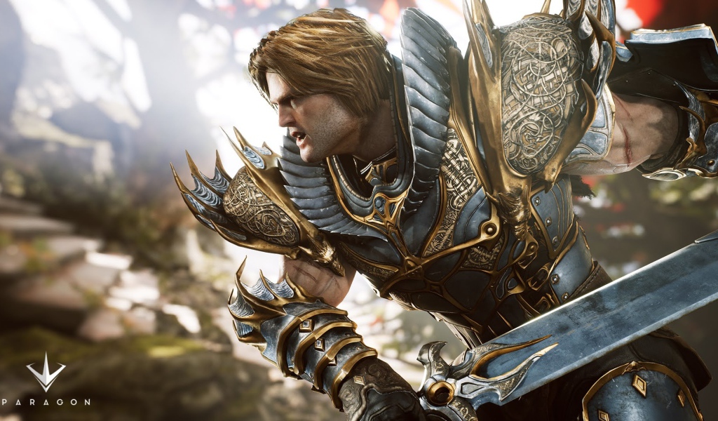 Рыцарь  Грейстоун с мечом персонаж игры Paragon 