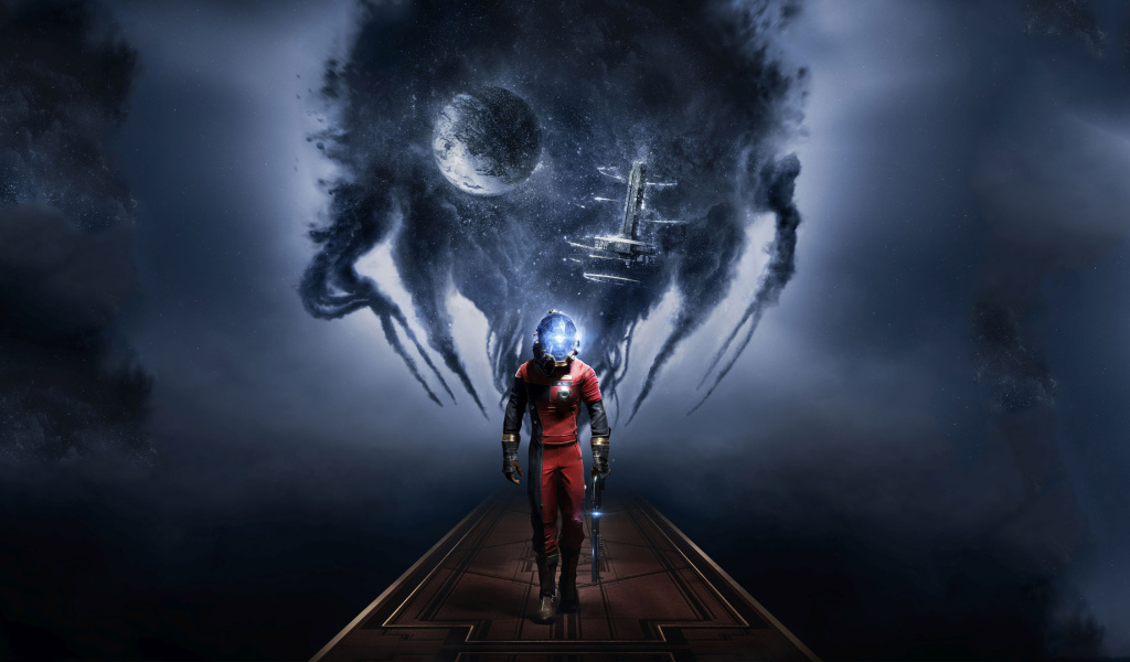 Главный герой игры Prey 2017 в скафандре 