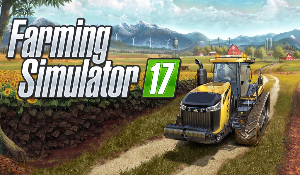 Желтый трактор игра Farming Simulator 2017 