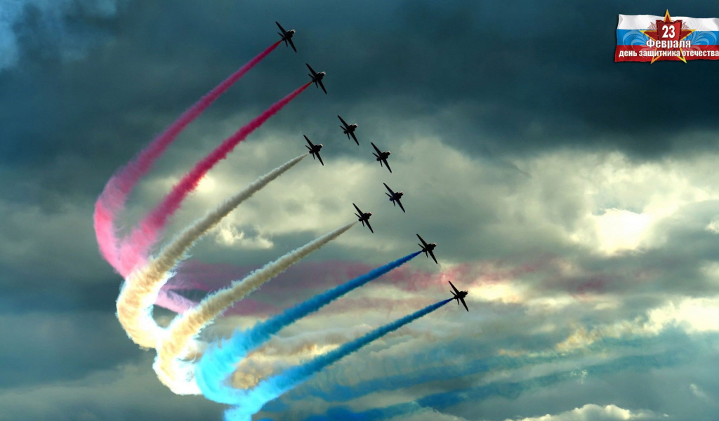 Полет истребителей на 23 февраля