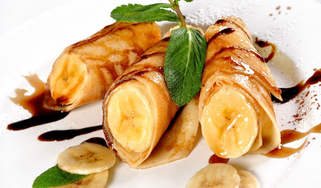 Блины с бананами на Масленицу 2017 