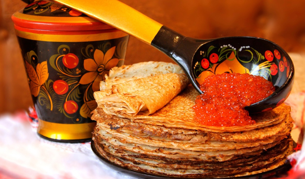 Русское угощение на Масленицу 