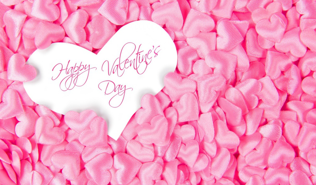 Розовые сердечки на День Святого Валентина 
