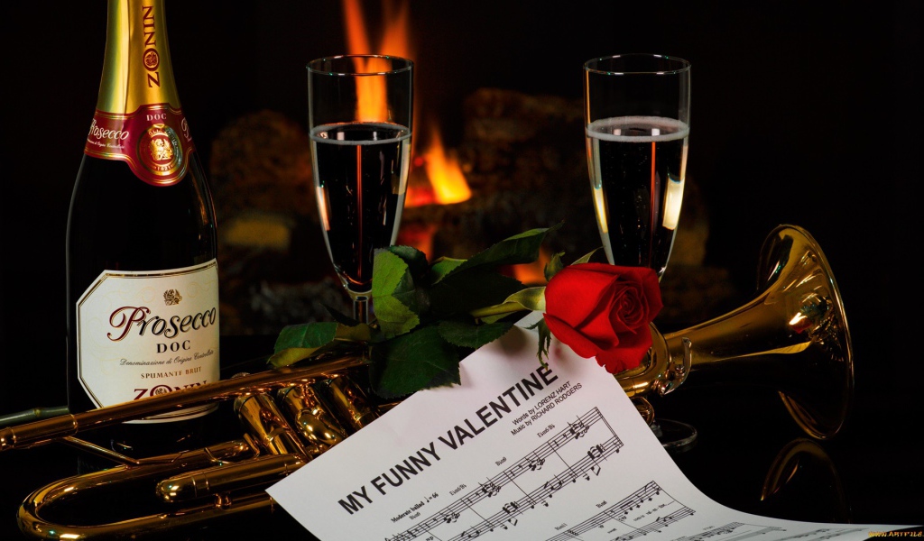 Романтическая музыка и вино для влюбленных 