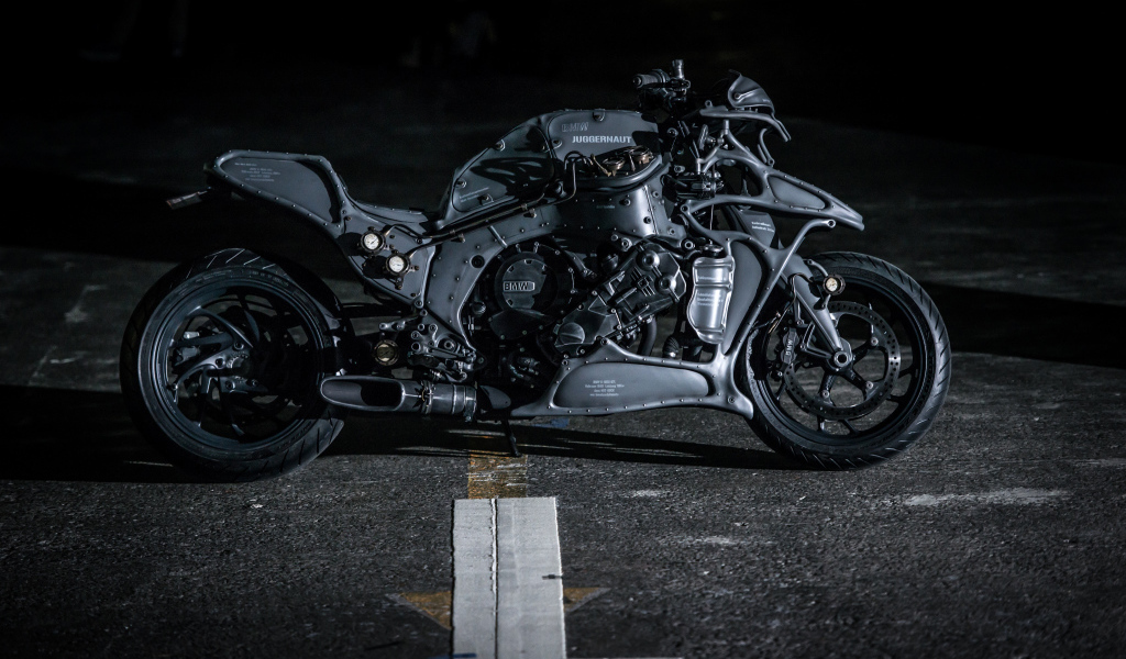 Black motorcycle BMW K1600GTL Juggernaut