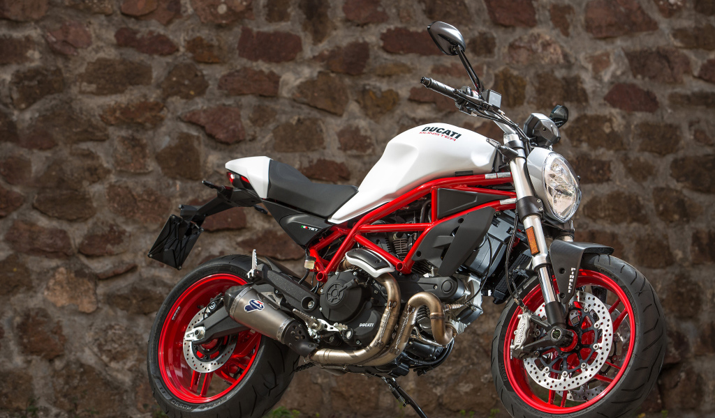 Мотоцикл Ducati  Monster 797, 2017 у каменной стены
