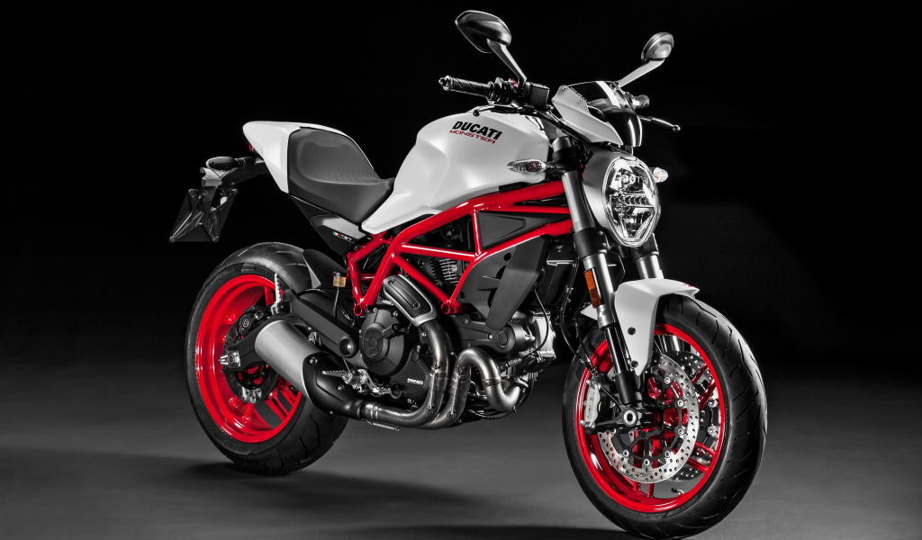 Стильный гоночный мотоцикл Ducati Monster 797 Plus, 2017