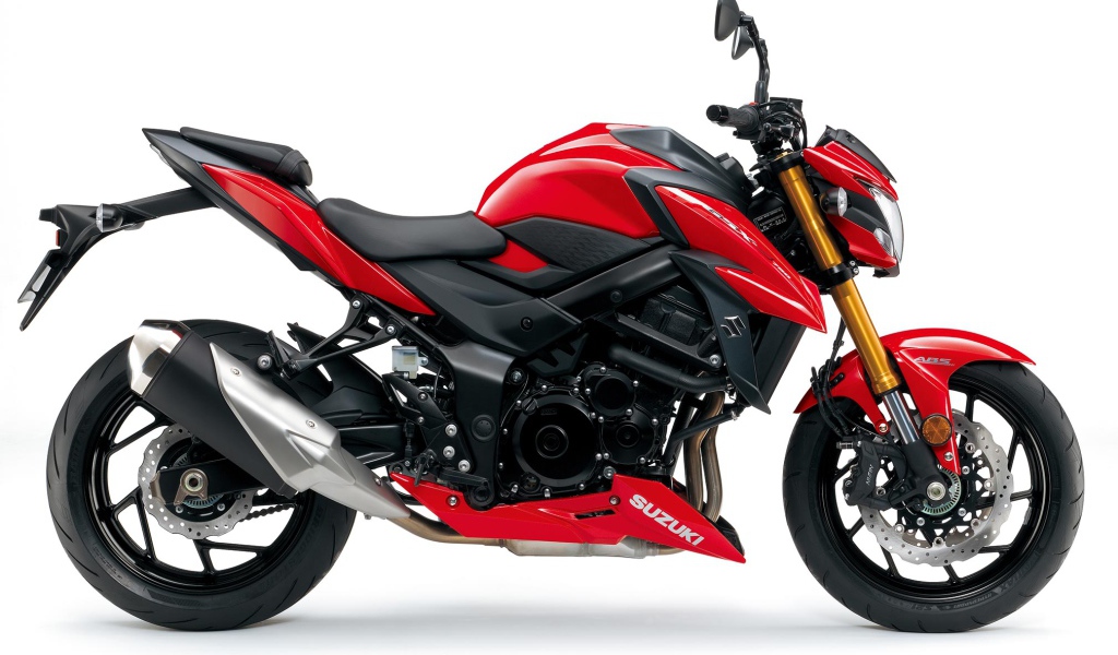 Красный мотоцикл Suzuki GSX-S750