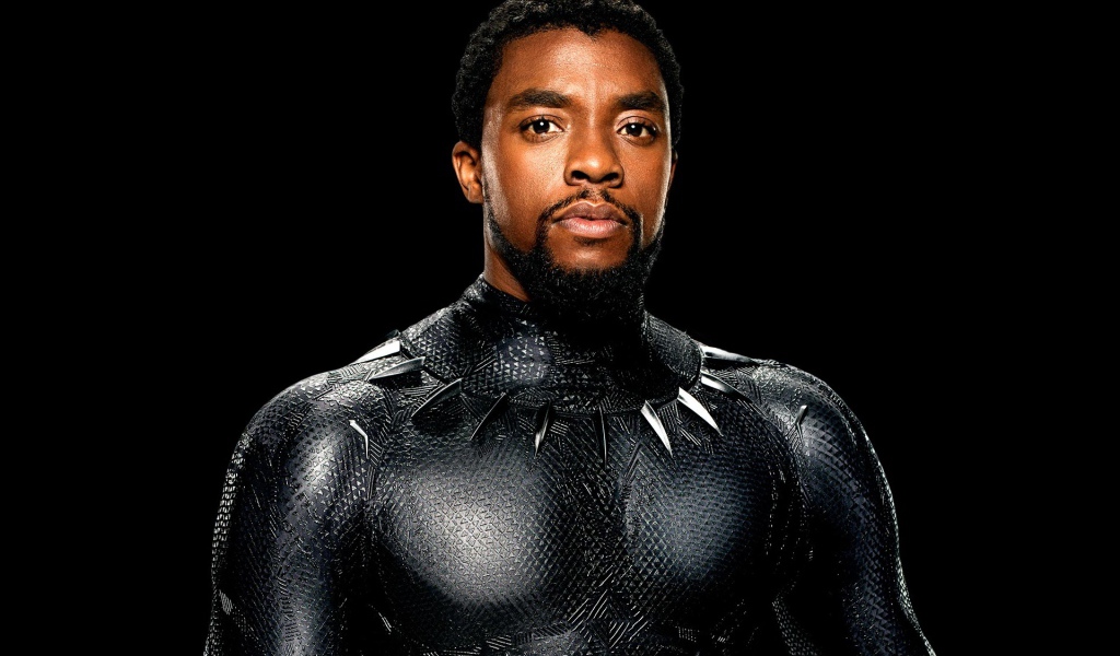 Актер Чедвик Боузман в фантастическом фильме Черная пантера, 2018