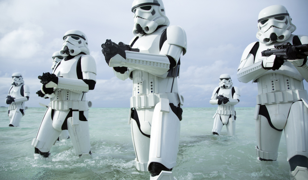 Имперские штурмовики идут по воде фильм Изгой-один. Звёздные войны Истории 