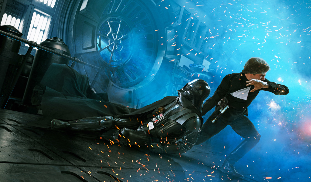 Люк Скайуокер спасает Дарта Вейдера фильм Звездные войны 