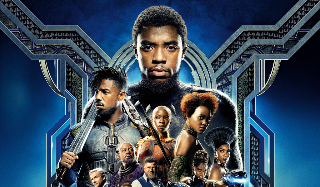 Главные герои фантастического фильма Черная пантера, 2018