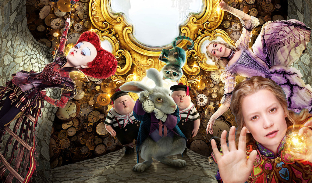 Главные герои фильма Алиса в Зазеркалье 