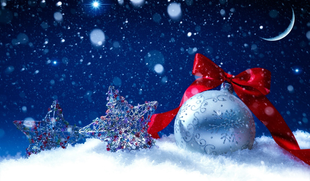 Новогодний шар с блестящими звездами декор на Новый год 2018