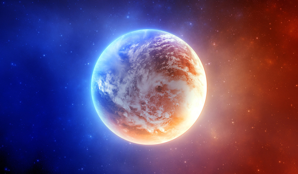 Красивая планета Юпитер 