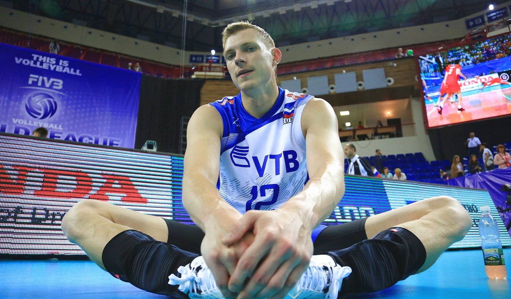 Российский спортсмен волейбольной команды Динамо Константин Бакун 