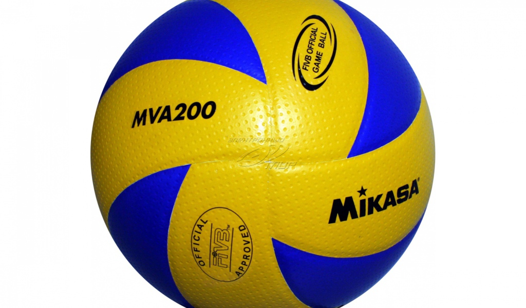 Волейбольный мяч на белом фоне