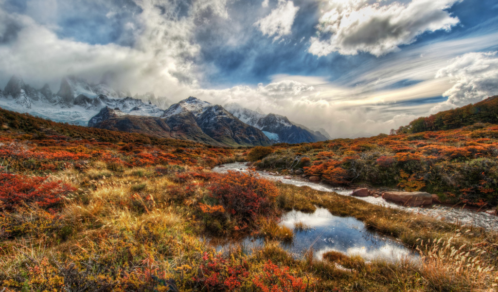 Живописная природа и фантастическое небо, Патагония Чили 