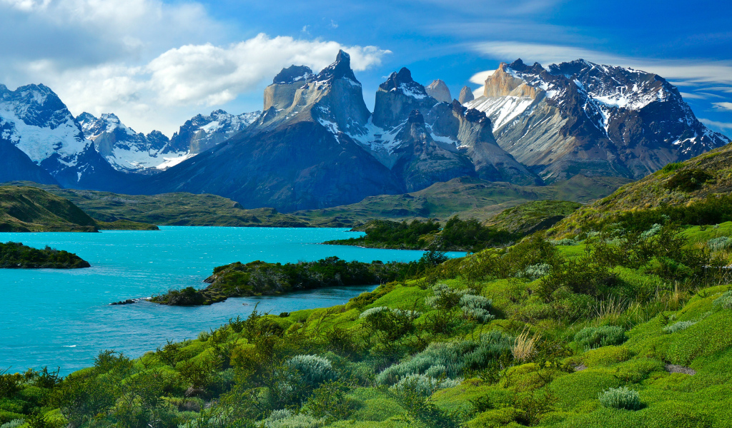 Живописный национальный парк Торрес-дель-Пайне, Патагония, Чили 