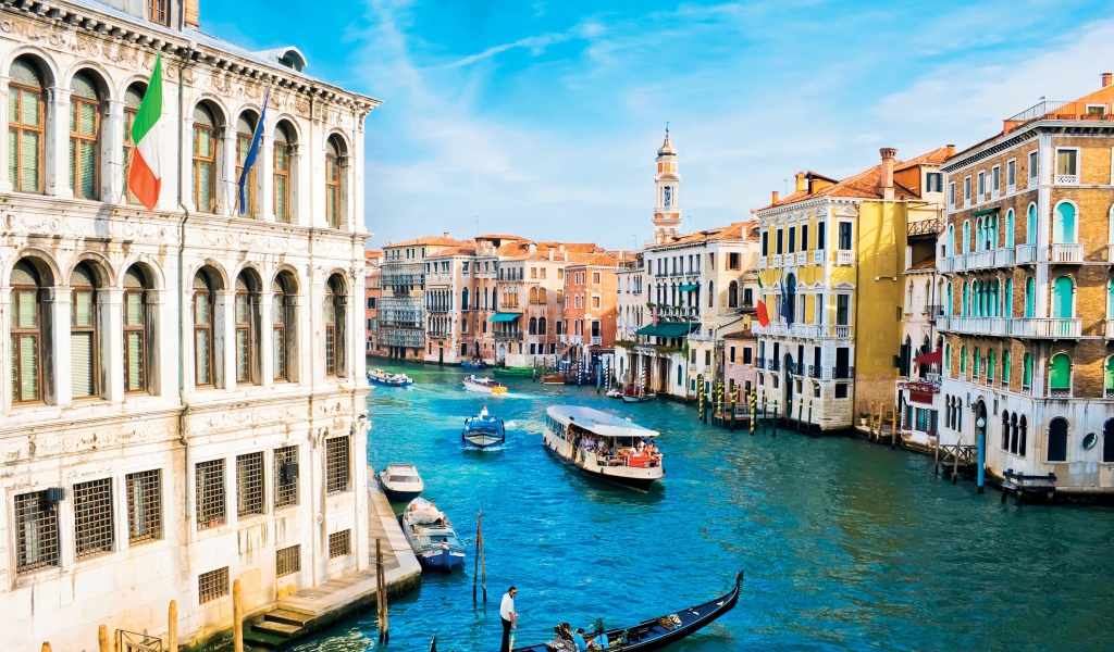 Канал города Венеция, Италия 