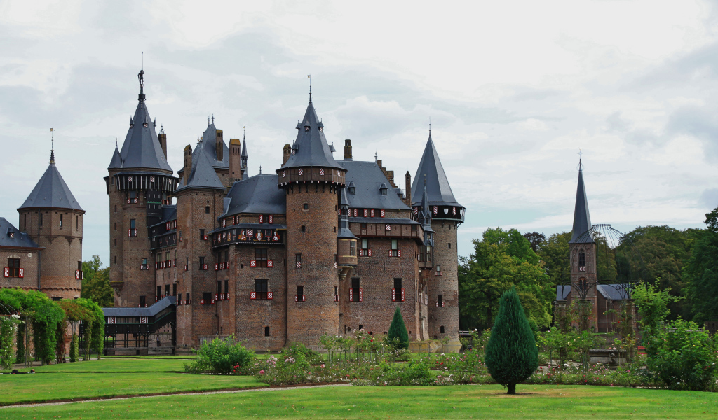 View of the ancient castle of De Haar, Netherlands