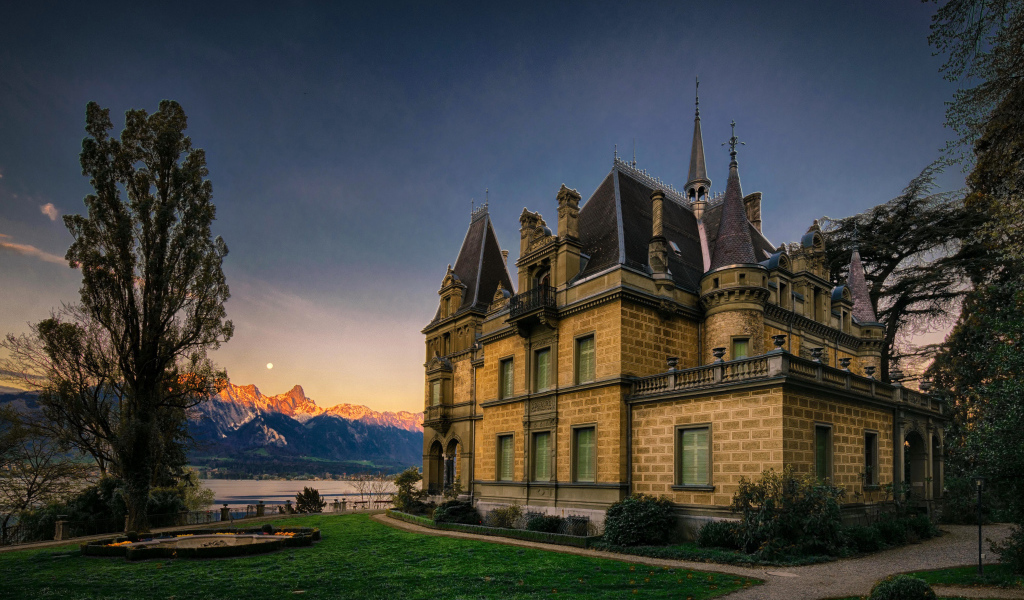 Museum of Hunegg Castle in Hilterfingen, Switzerland