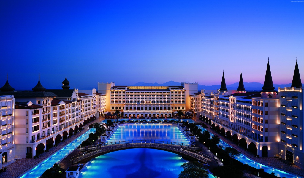 Swimming pool at the hotel Mardan Palace, Turkey