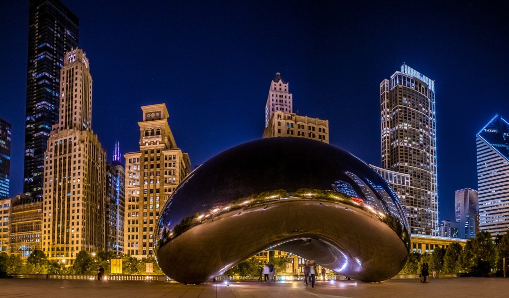 Миллениум парк, Spaceship Earth, Чикаго. США 