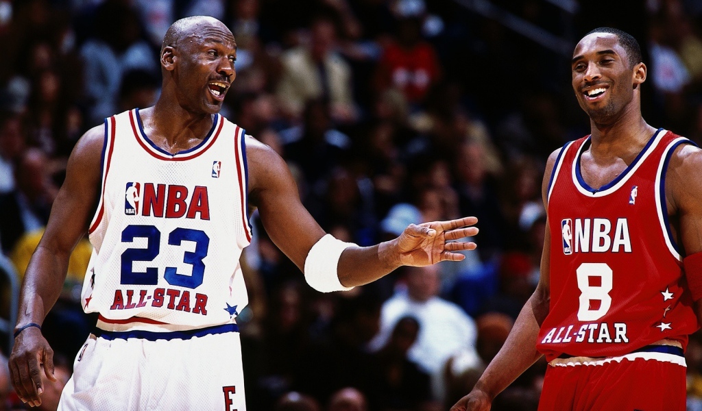 Баскетболисты Майкл Джордан  и Коби Брайант, НБА 