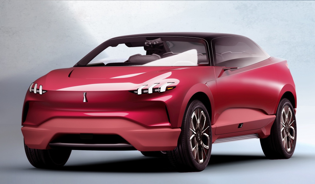 Бордовый электромобиль WEY XEV