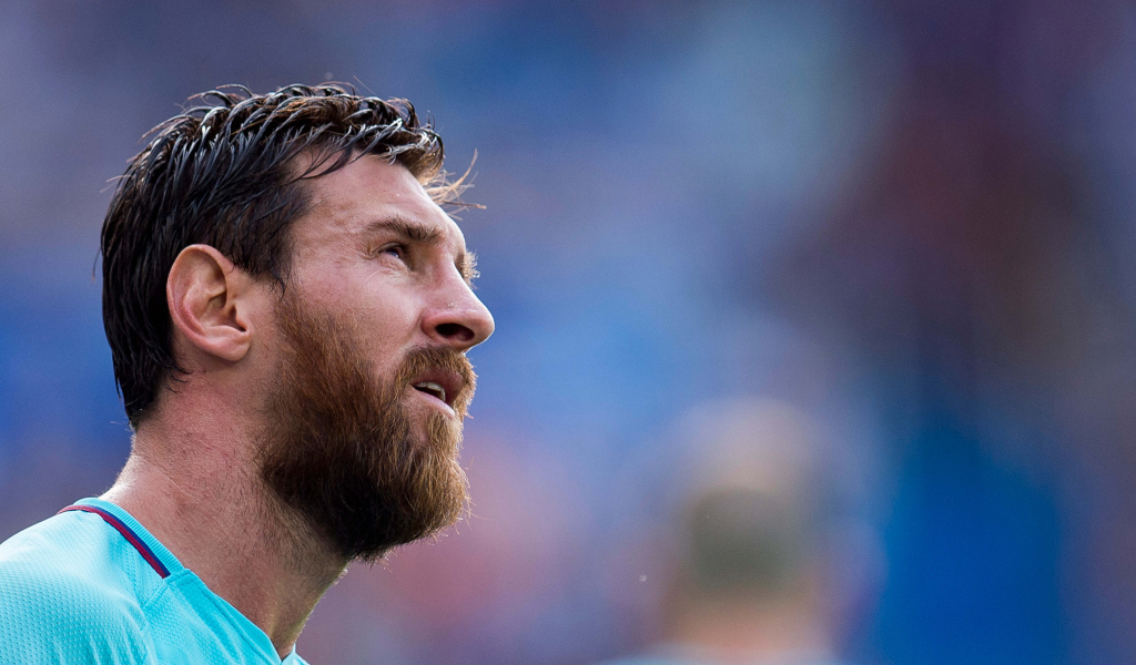 Футболист Лионель Месси с бородой