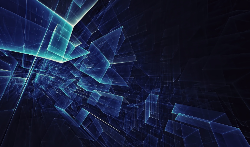 Абстрактные геометрические прозрачные фигуры