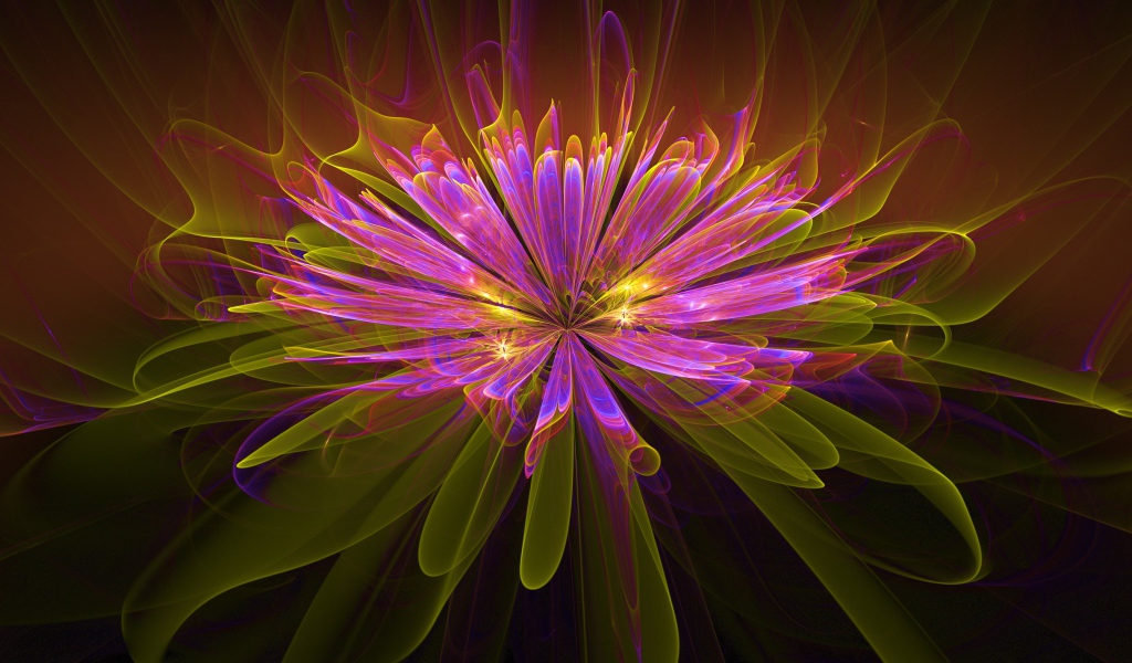 Красивый необычный фрактальный цветок