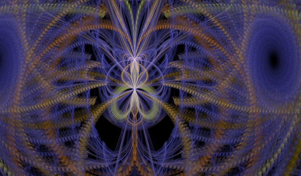 Красивый необычный узорный фрактальный рисунок 